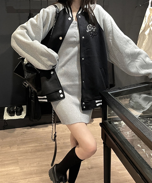 「DAY CLOSET」 スタジャン ONE SIZE ブラック レディース_画像4