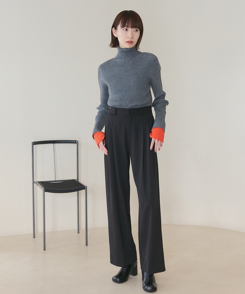 「meilmada」 タートルネックニット FREE グレー レディース_画像3