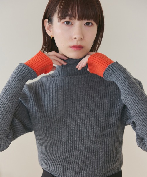 「meilmada」 タートルネックニット FREE グレー レディース_画像4