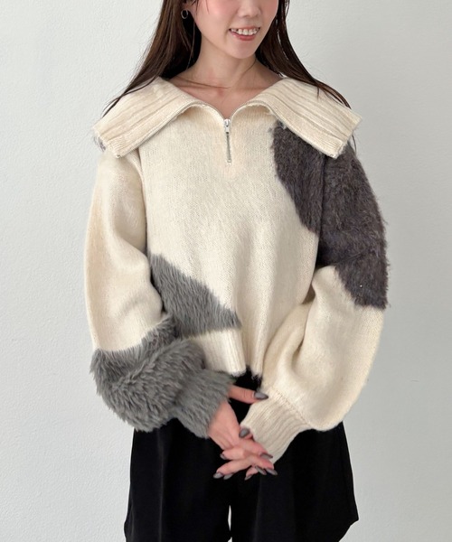 AD2010 archive ファーラインカーディガン ニット セーター AD2010 archive ファーラインカーディガン ニット セーター