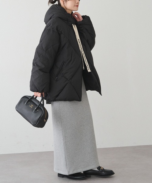 PUAL CE CIN リサイクルダウンジップアップフードジャケット リサイクルダウンジップアップフードジャケット | PUAL CE CIN