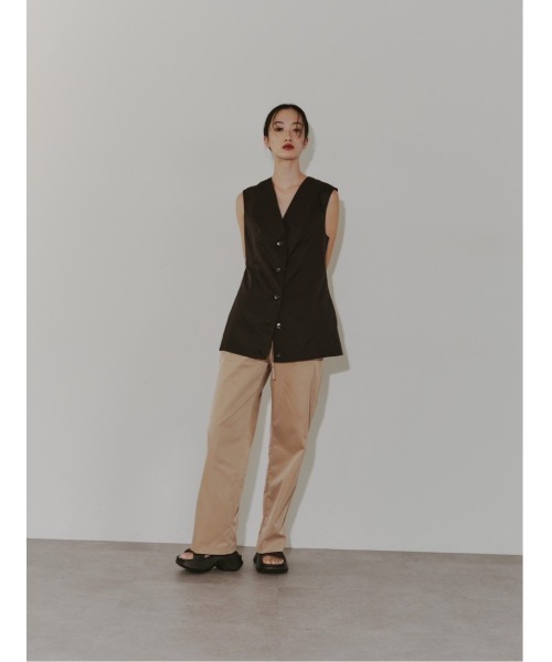 「duei」 ベスト FREE ブラウン レディース_画像4