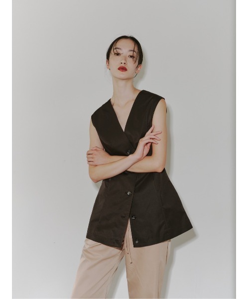 「duei」 ベスト FREE ブラウン レディース_画像6