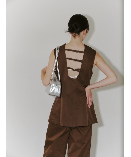 「duei」 ベスト FREE ブラウン レディース_画像7