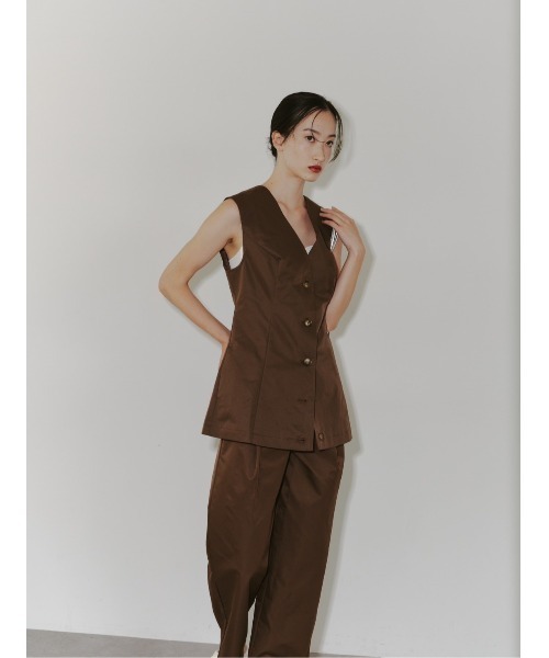 「duei」 ベスト FREE ブラウン レディース_画像9