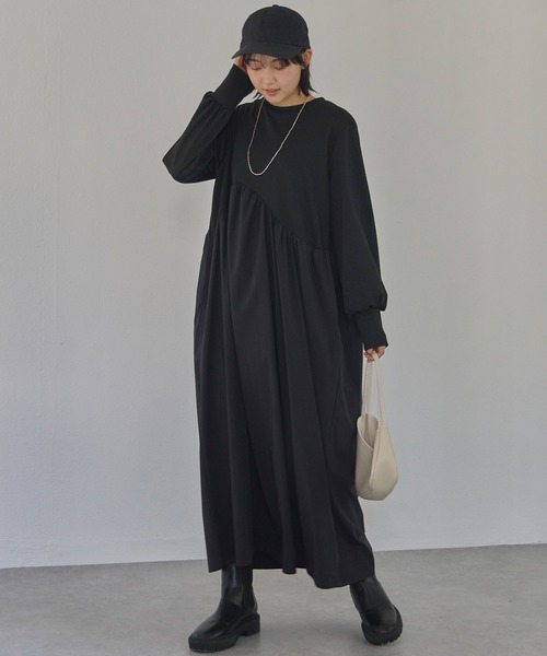 「LAVEANGE」 ドッキングワンピース 3L オフホワイト レディース_画像4