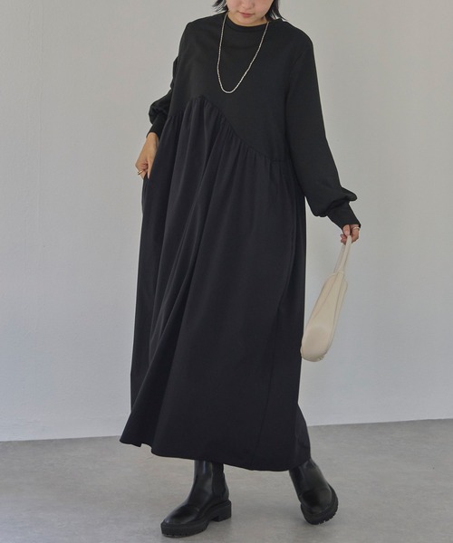 「LAVEANGE」 ドッキングワンピース 3L オフホワイト レディース_画像5