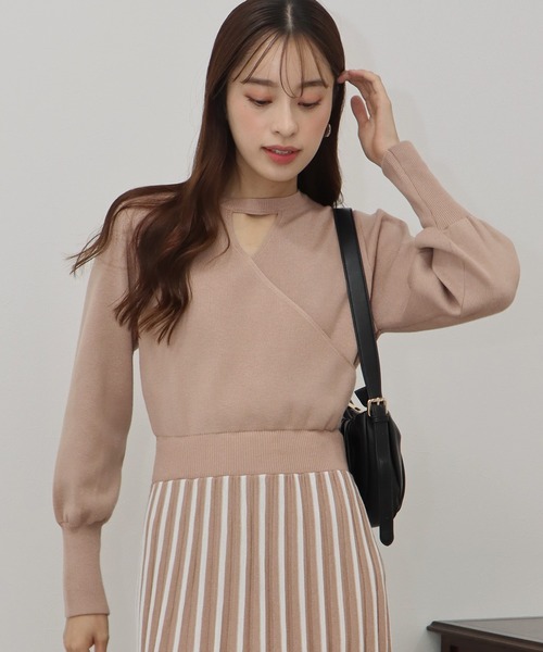 「BLUEEAST」 ニットワンピース MEDIUM ブラック レディース_画像8