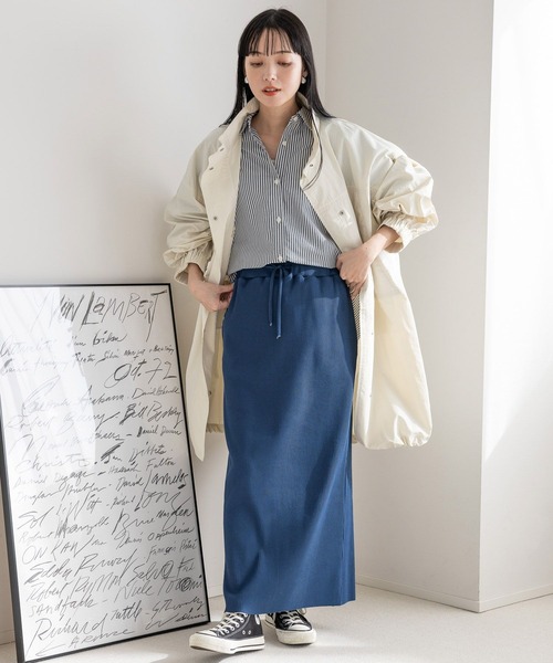 「LOWRYS FARM」 コート FREE カーキ レディース_画像2