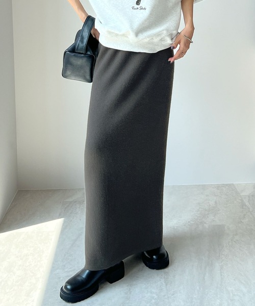 「Futier land」 ニットスカート FREE ブラック レディース_画像8
