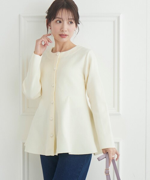 「couture brooch」 ニットカーディガン 38 ピンク レディース_画像3