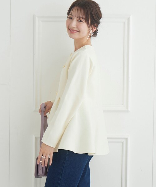 「couture brooch」 ニットカーディガン 38 ピンク レディース_画像4