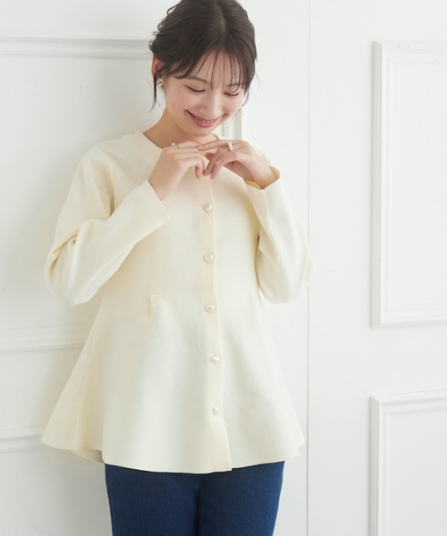 「couture brooch」 ニットカーディガン 38 ピンク レディース_画像6
