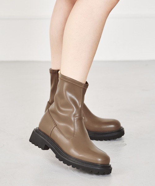 「ORiental TRaffic」 ショートブーツ L ブラック レディース_画像3