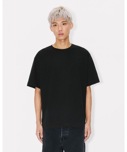 tシャツ 'Boke Flower 2.0' エンブロイダリー オーバーサイズ Tシャツ イン コットン メンズの画像