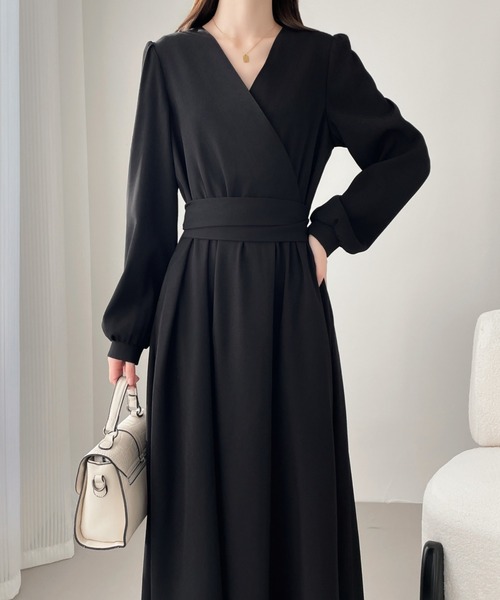 「ABITOKYO」 長袖ワンピース X-LARGE ベージュ レディース_画像5