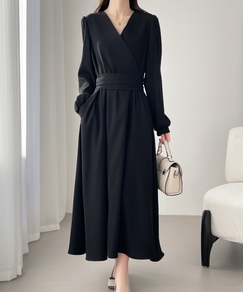 「ABITOKYO」 長袖ワンピース X-LARGE ベージュ レディース_画像9