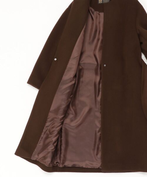 BEAUTY＆YOUTH UNITED ARROWS ノーカラーコート M ブラウン レディース