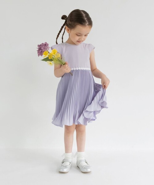 セットアップ 「フォーマル」ジャケット＋裾プリーツワンピース＋コサージュ　３点セット キッズ 子供服 女の子