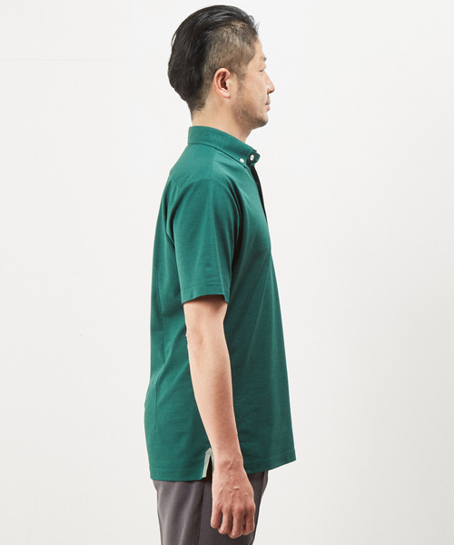 「MEN'S MELROSE」 半袖ポロシャツ 4 グリーン メンズ_画像5