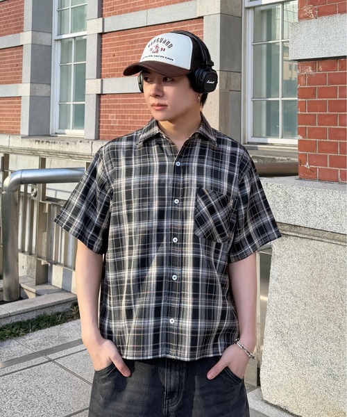 ADAMASTE シャツ Retro Check Regular Collar Shirt - レトロチェック