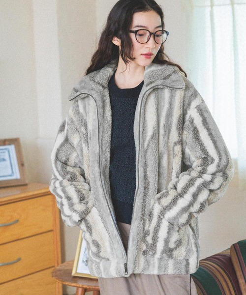 「niko and...」 ブルゾン LARGE ブラウン レディース_画像3