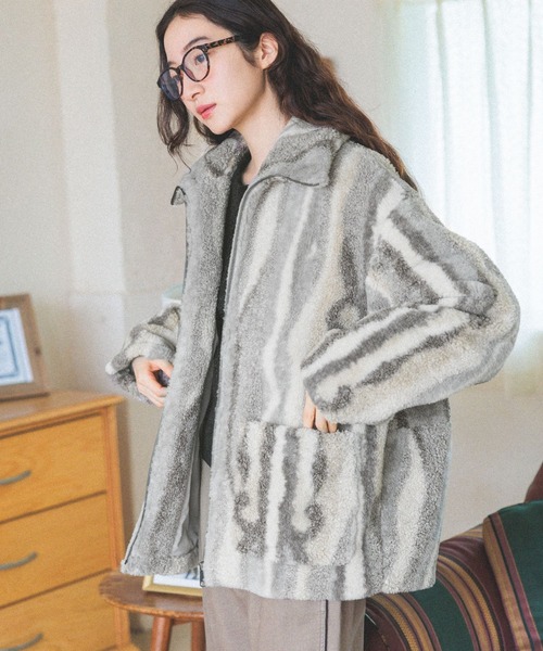 「niko and...」 ブルゾン LARGE ブラウン レディース_画像7