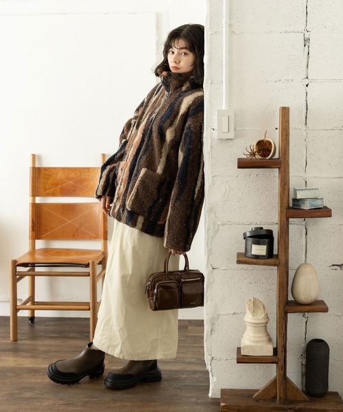 「niko and...」 ブルゾン LARGE ブラウン レディース_画像8