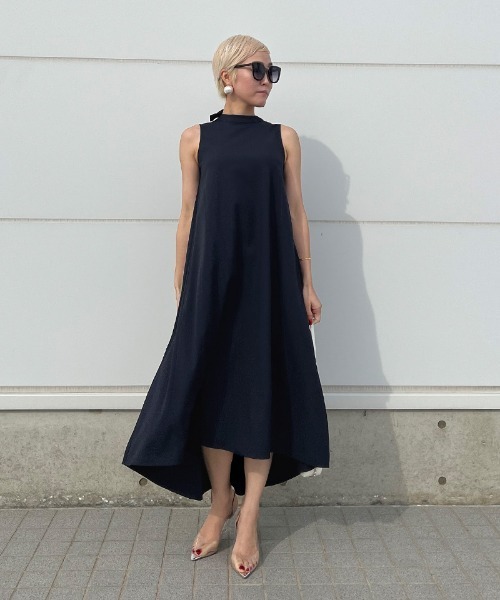 「JENNE」 ノースリーブワンピース LARGE ブルー レディースの画像