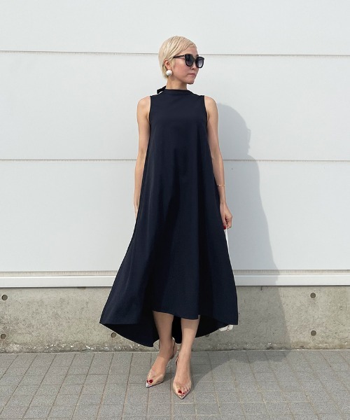 「JENNE」 ノースリーブワンピース LARGE ブルー レディースの画像