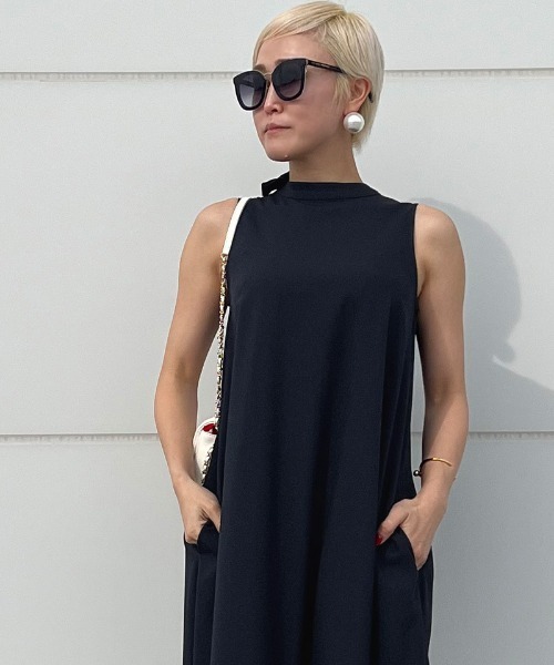 「JENNE」 ノースリーブワンピース LARGE ブルー レディースの画像
