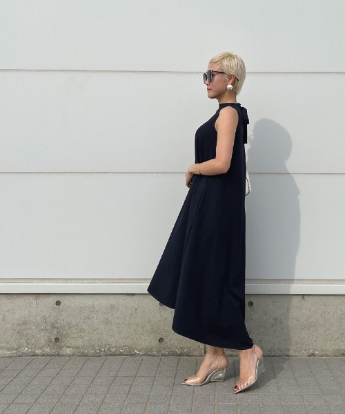 「JENNE」 ノースリーブワンピース LARGE ブルー レディースの画像