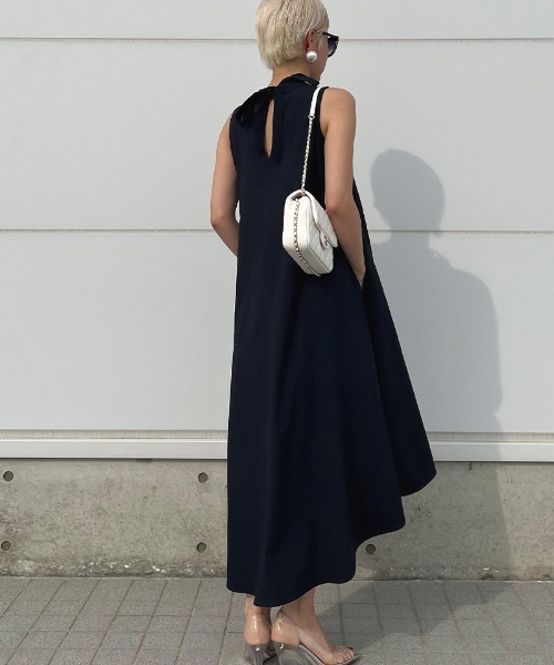 「JENNE」 ノースリーブワンピース LARGE ブルー レディースの画像