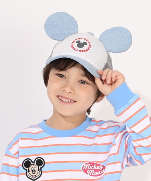 Disney（ディズニー） メッシュキャップ キャップ 帽子 デニム耳付き