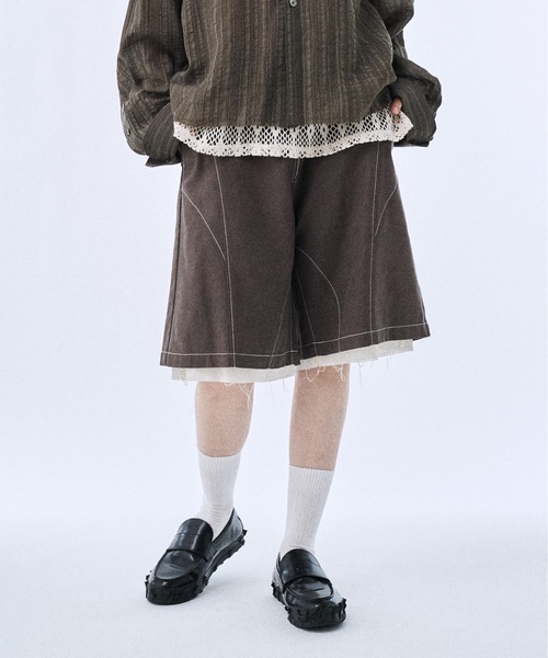 PHILTHEORY パンツ Layered shorts pants / レイヤードショーツパンツ