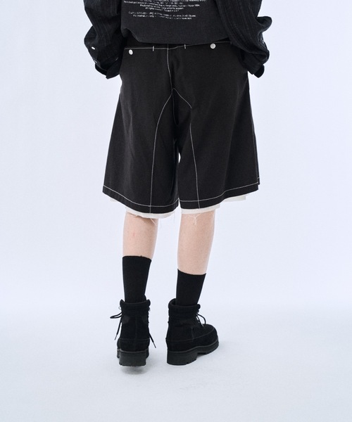 PHILTHEORY パンツ Layered shorts pants / レイヤードショーツパンツ