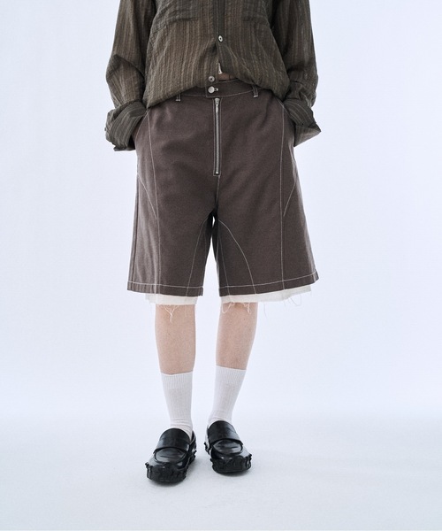 PHILTHEORY パンツ Layered shorts pants / レイヤードショーツパンツ