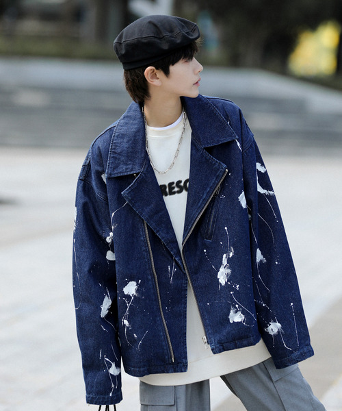 「neos」 デニムジャケット X-LARGE ブルー メンズ_画像2