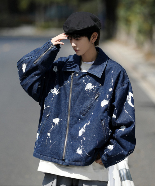 「neos」 デニムジャケット X-LARGE ブルー メンズ_画像4