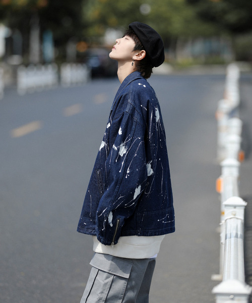 「neos」 デニムジャケット X-LARGE ブルー メンズ_画像5