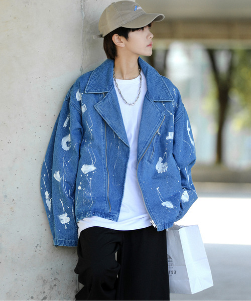 「neos」 デニムジャケット X-LARGE ブルー メンズ_画像7