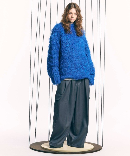 「MAISON SPECIAL」 長袖ニット 1 ブルー メンズの画像