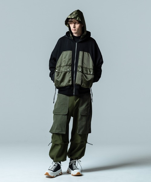 「glamb」 ジップアップパーカー S グレー メンズの画像
