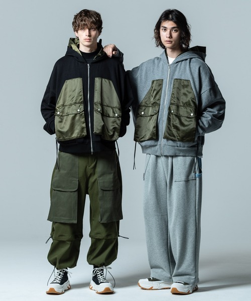「glamb」 ジップアップパーカー S グレー メンズの画像