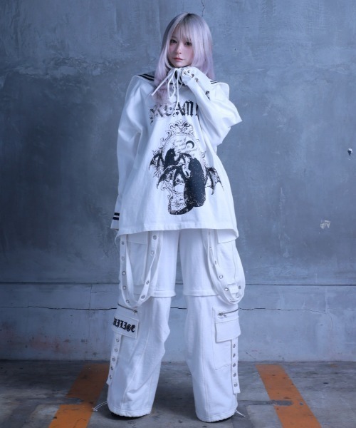 Amilige（アミリージュ） ワイドパンツ スウェットパンツ ジャージ 裏