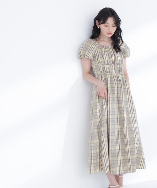 完売品ナチュラルビューティーベーシック　チェックワンピース　PS NATURAL BEAUTY BASIC（ナチュラルビューティーベーシック
