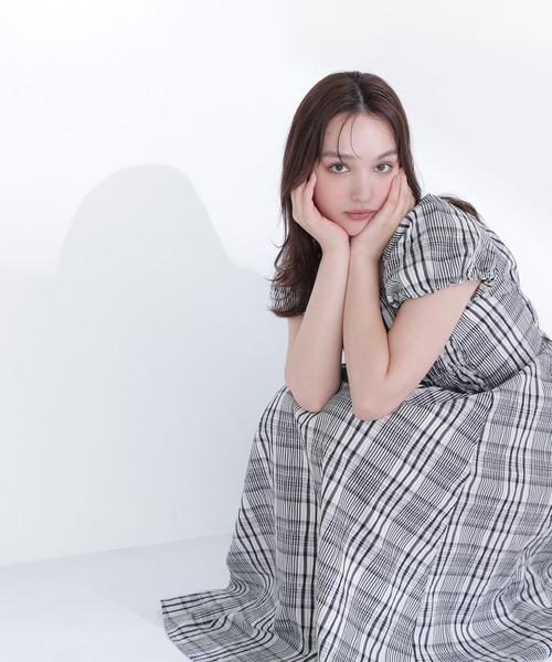 完売品ナチュラルビューティーベーシック　チェックワンピース　PS NATURAL BEAUTY BASIC（ナチュラルビューティーベーシック