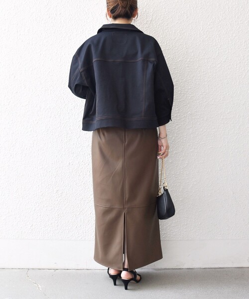 「SHIPS any」 ジャケット ONE SIZE ブラック レディースの画像