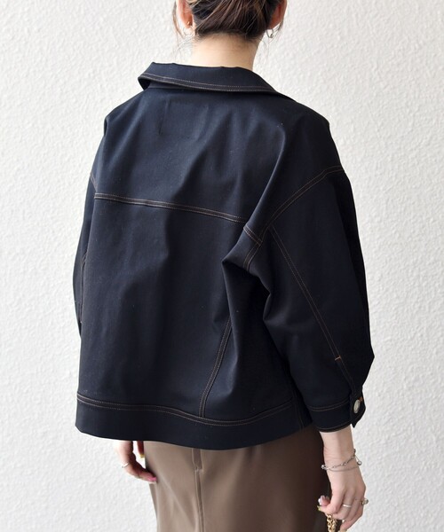 「SHIPS any」 ジャケット ONE SIZE ブラック レディースの画像