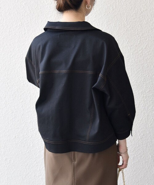 「SHIPS any」 ジャケット ONE SIZE ブラック レディースの画像